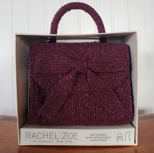 Rachel Zoe Purple Wine Beaded Women's Bag NWT